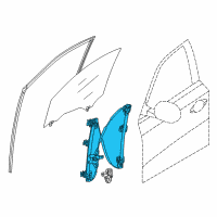 OEM 2013 Infiniti JX35 Front Door Window Regulator Assembly, Right Diagram - 80720-3JA0A