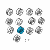 OEM 2007 Ford F-350 Super Duty Wheel, Alloy Diagram - 5C3Z-1007-MA