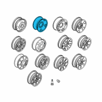 OEM 2009 Ford F-350 Super Duty Wheel, Steel Diagram - 8C3Z-1015-B