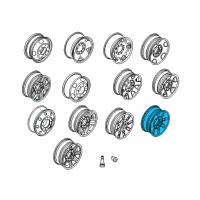 OEM 2010 Ford F-250 Super Duty Wheel, Alloy Diagram - 7C3Z-1007-A