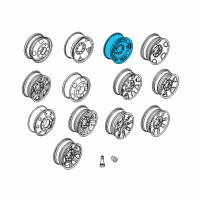 OEM 2009 Ford F-350 Super Duty Wheel, Steel Diagram - 8C3Z-1015-C