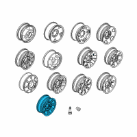 OEM 2009 Ford F-350 Super Duty Wheel, Alloy Diagram - 7C3Z-1007-E