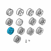 OEM 2005 Ford F-350 Super Duty Wheel, Steel Diagram - 9C3Z-1007-D