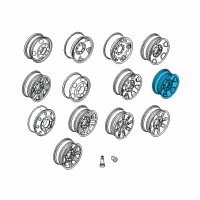 OEM 2010 Ford F-250 Super Duty Wheel, Alloy Diagram - 8C3Z-1007-A