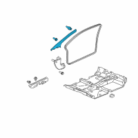 OEM 2006 Honda Civic Garnish Assy., L. FR. Pillar *NH598L* (ATLAS GRAY) Diagram - 84151-SVA-A02ZB