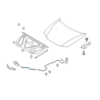 OEM 2008 Hyundai Sonata Cable Assembly-Hood Latch Release Diagram - 81190-3K100