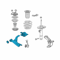 OEM 2020 Honda Civic Lower Arm Complete, Left Front Diagram - 51360-TBA-A01