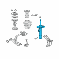 OEM Honda Civic Shock Absorber Unit, Left Front Diagram - 51621-TBF-A01