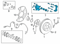 OEM 2022 Honda Civic CALIPER SUB-ASSY Diagram - 45018-T20-A00