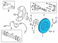 OEM 2020 Honda Insight Disk, Front-Brake Diagram - 45251-TBA-A01