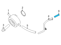 OEM 2020 Nissan Frontier Hose Water Diagram - 21306-9BT0A