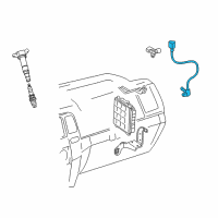 OEM 2000 Lexus LS400 Sensor, Crank Position Diagram - 90919-A5002