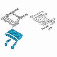 OEM 2016 Hyundai Elantra Panel Assembly-Rear Floor Front Complete Diagram - 65510-3X500