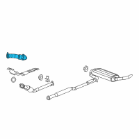 OEM 2008 Pontiac Torrent Exhaust Crossover Pipe Assembly Diagram - 12587094