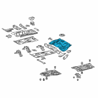 OEM 2013 Toyota Prius Center Floor Pan Diagram - 58211-47070