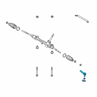 OEM Toyota Prius AWD-e Outer Tie Rod Diagram - 45047-49195