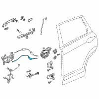 OEM 2019 Honda CR-V Cable, Rear Inside Handle Diagram - 72631-TLA-A01