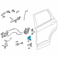 OEM Honda CR-V Hinge, Left Rear Door (Upper) Diagram - 67950-TLA-A01ZZ