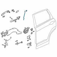 OEM 2020 Honda CR-V Rod Set, L. RR. Door Latch Diagram - 72653-TLA-305