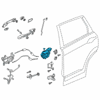 OEM 2017 Honda CR-V Latch Assembly, Left Rear Door Power Diagram - 72650-TLA-A01