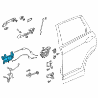 OEM Honda Handle Assembly, Driver Side Inside (High Gloss Silver) Diagram - 72160-TLA-A01ZB
