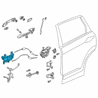 OEM 2022 Honda CR-V Handle Assembly, Driver Side Inside (High Gloss Silver) Diagram - 72160-TLA-A01ZB