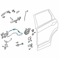 OEM 2020 Honda CR-V Cable, Rear Door Lock Diagram - 72633-TLA-A01