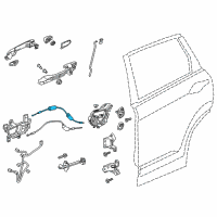 OEM 2021 Honda CR-V Cable, Rear Door Lock Diagram - 72633-TLA-A01