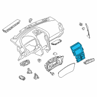 OEM 2018 Ford Police Interceptor Utility Center Bezel Diagram - JB5Z-18842-NB