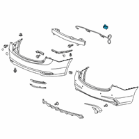 OEM Acura TLX Sensor Assembly, Parking (Crystal Black Pearl) (With Clip) Diagram - 39680-TEX-Y41ZF