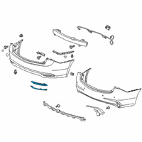 OEM Acura Rear Rear Assembly, L Diagram - 33555-TZ3-A01