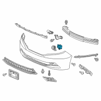 OEM Honda Pilot Sensor Assembly, Parking (Crystal Black Pearl) Diagram - 39680-TK8-A01ZD