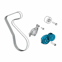 OEM Jeep Grand Cherokee TENSIONER-SUPERCHARGER Drive Belt Diagram - 68222744AD