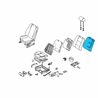 OEM 1997 BMW 540i Pad Seat Backrest Front Diagram - 52-10-8-150-029