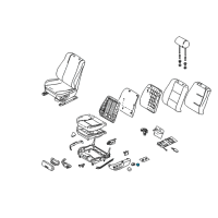 OEM 1996 BMW 750iL Front Left Backrest Adjustment Button Diagram - 61-31-1-379-367