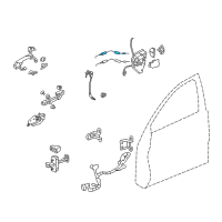 OEM 2011 Acura RL Cable, Right Front Door Lock Diagram - 72133-SJA-A02