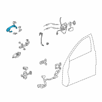 OEM Acura RL Handle Complete Passenger Side (Grigio Metallic) Diagram - 72141-SJA-A14ZN