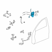 OEM 2012 Acura RL Latch Assembly, Right Front Door Power Diagram - 72110-SJA-A04