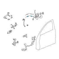 OEM 2009 Acura RL Cable, Front Inside Handle Diagram - 72131-SJA-003