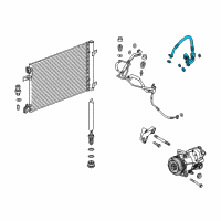 OEM Buick Cascada Suction Hose Diagram - 39044106