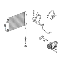 OEM 2016 Cadillac XTS Rear AC Hose Seal Diagram - 90381761