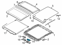 OEM 2021 BMW 228i xDrive Gran Coupe DRIVE ROLLER SUNBLIND PANORA Diagram - 67-61-8-495-205