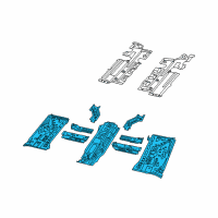 OEM 2018 Jeep Renegade Pan-Front Floor Diagram - 68250635AA