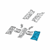 OEM 2015 Jeep Renegade Pan-Front Floor Diagram - 68250639AA