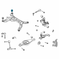 OEM Ford Police Interceptor Sedan Suspension Crossmember Insulator Diagram - DE9Z-5872-B