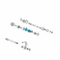 OEM 2003 Hyundai Sonata Boot Kit-Front Axle Differential Side Diagram - 49508-38650