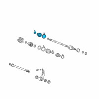 OEM 2001 Hyundai Sonata Boot Kit-Front Axle Wheel Side Diagram - 49508-38600