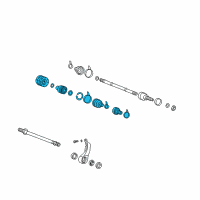 OEM 2002 Hyundai Sonata Shaft Assembly-Drive, RH Diagram - 49500-09850