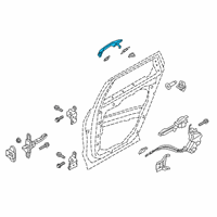 OEM 2020 Hyundai Palisade Rear Door Outside Handle, Left Diagram - 83650-S8000