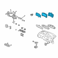 OEM 2009 Honda Civic Meter Assembly, Combination Diagram - 78200-SVB-A52